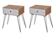 Nightstands with Drawer 2 pcs Brown