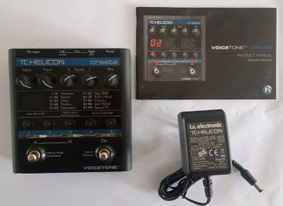 TC-Helicon VoiceTone Create Vocal Effects Pedal (With Manual)