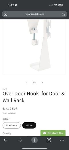 Elfa - over the door