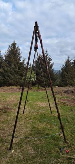Portable Gantry Crane with 12V 4500lb Rhino Winch