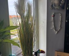 Artificial Pampas Grass in pot
