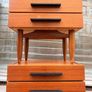 Mid century danish bedside lockers teak Image 4