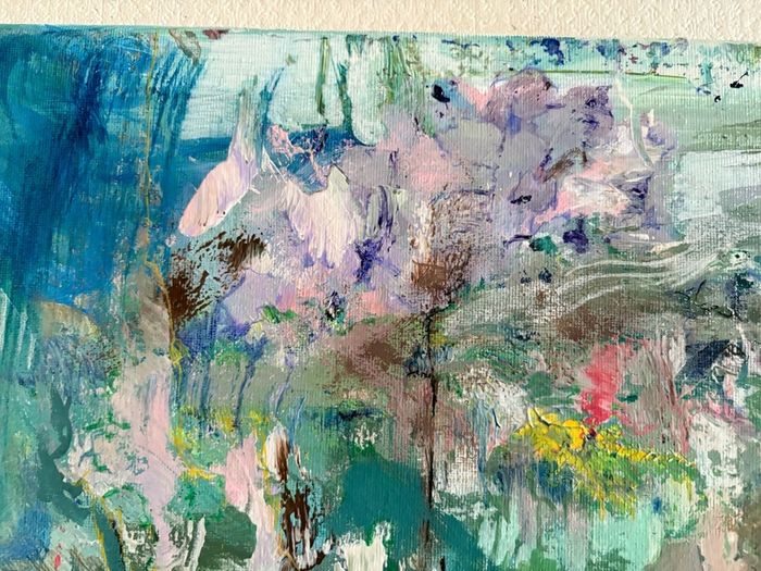 Original Art Original Landscape in Abstract Chateaux Chic