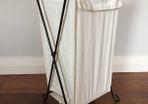 Folding iron laundry basket