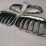 Brand New F10 F11 Lci Black Kidney Grilles & Mirror Covers Set Image 5