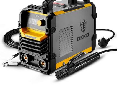 NEW SALE | 220V MMA Welder, 200A ARC Welder Machine IGBT Digital Display LCD Hot Start Welder with Electrode Holder,Work Clamp, Input Power Adapter Cable