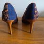 Ruby Shoo Navy Geo-Pattern Pointed Heels - UK 7  EU 40 Image 5