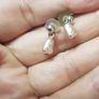 Vintage pearl drop earrings Image 2