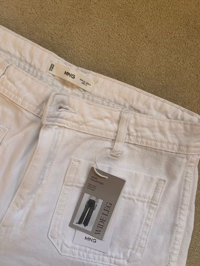 New white mango jeans