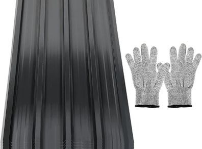 129 cm / 46 cm Trapezoidal Sheet 12 Pieces, Galvanised Steel Roof Panels, 0.25 mm Thickness, Corrugated Sheet for Roof, Sheet Metal Roof Panels, 7 m, Anthracite Roof Sheet