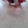 Cranberry pink art glass ashtray Murano style layered glass. Image 6