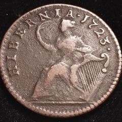 #868 - Ireland - Hibernia - 1723 - Half Penny
