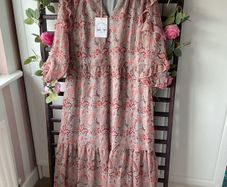 dress Bnwt indie + moi grey pattern long boho style dress T1