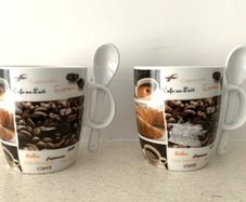Coffee Cups + Spoons NEW