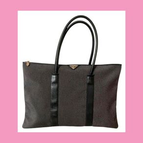 YSL Tweed and Leather Weekender Tote