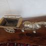 brass horse drawn carriage Image 2