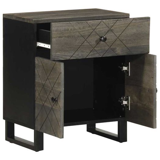 Bedside Cabinet Black 50x33x60 cm