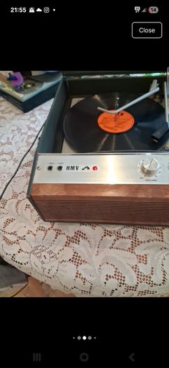 vintage hmv record player