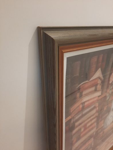 Print , wooden frame and glass