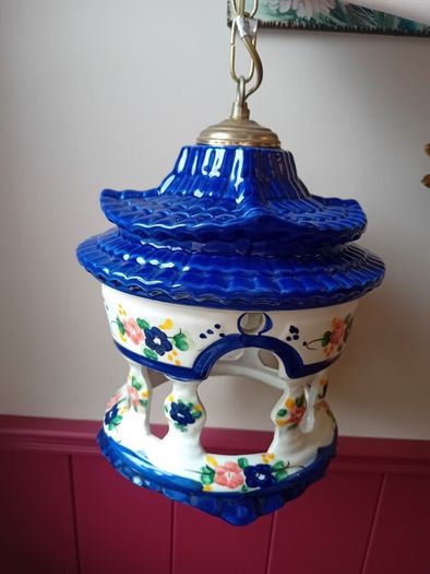 mid century ceramic birdcage light