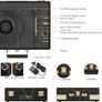 Record Player 3 Speed Bluetooth Portable Suitcase Vinyl Player with Built-in Speakers Turntable Enhanced Audio Sound Waxed Leather Vintage Black Image 5