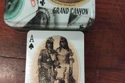 Native American Playing cards and tin