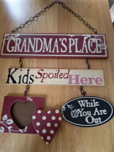 Wooden Grandmother's Place Sign