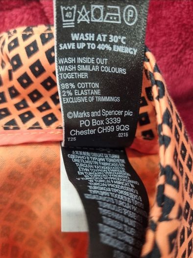 Bnwt M&S Orange/Black Trousers Size 14