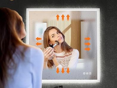 Led Illuminated Bathroom Touch Mirror With Built In Bluetooth Speaker ...