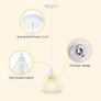 White Ceiling Light Wire Basket Metal Basket Pendant Lighting Ceiling Light, Ceiling Fitting Light & Industrial Style Light for Indoor Pendant Light (FREE POSTAGE) Image 5