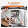 18"W Opening Blind Corner Pull Out Organizer, 2 Tier 4 Shelf Kitchen Cabinet Organizer, Magic Chrome Carbon Steel Storage Basket, Image 7