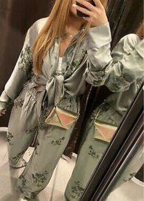 Zara satin co ord set