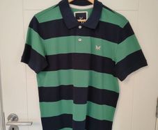 Crew Clothing Navy and Green Polo Shirt