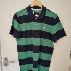 Crew Clothing Navy and Green Polo Shirt