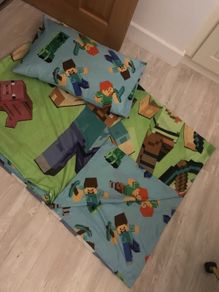 minecraft reversible duvet cover single