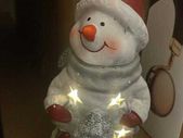 Christmas Snowman Figurine LED