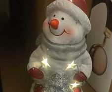 Christmas Snowman Figurine LED
