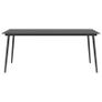 Garden Dining Table Black 190x90x74 cm Steel and Glass Image 3