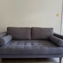 COOPER Grey Fabric 2 Seater Sofa x 2 Image 3