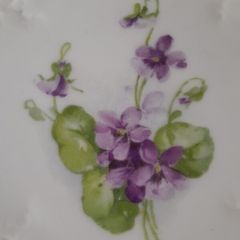 Vintage Sweet Violet - Lattice Edge Porcelain Plate