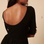Black Cropped Sleeve A-Line Midi Dress Size UK 14 (Excellent Condition) Image 6