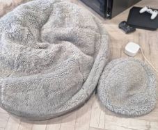 Beanbag large RU comfy beanbag chair and footstool