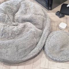 Beanbag large RU comfy beanbag chair and footstool
