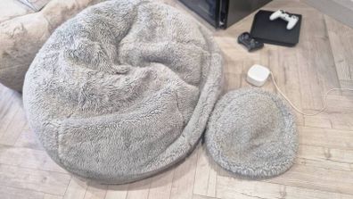 Beanbag large RU comfy beanbag chair and footstool
