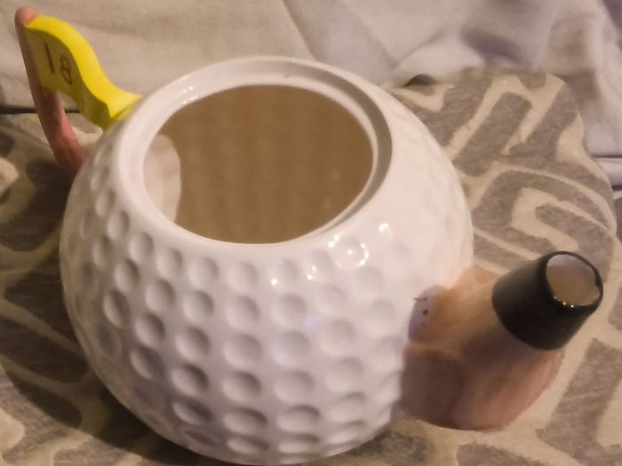 Golf ball tea-pot