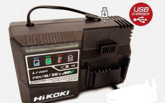 Hikoki Hitachi 14.4 /18.0 /36.0 Volt Uc18ysl3 W0z Battery Fast Charger Usb 2