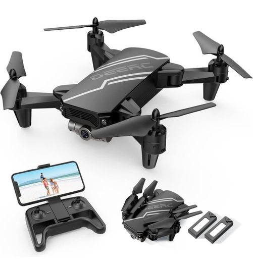 720P HD FPV Camera Remote Control Toys Gifts for Boys Girls with Altitude Hold, Headless Mode, One Key Start Speed Adjustment, 3D Flips 2 Batteries, Black MULTIPLE COLOURS AVAILABLE (FREE POSTAGE)