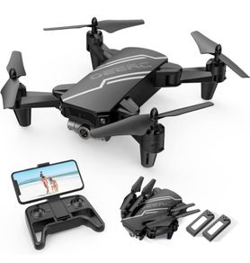 720P HD FPV Camera Remote Control Toys Gifts for Boys Girls with Altitude Hold, Headless Mode, One Key Start Speed Adjustment, 3D Flips 2 Batteries, Black MULTIPLE COLOURS AVAILABLE (FREE POSTAGE)