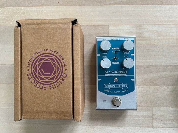 Origin Effects M-EQ Driver Mid-Boost + Overdrive Pedal - Blue