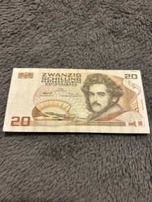 AUSTRIA 20 Schillings Banknote 1986 Moritz Daffinger   P148  PreEuro Currency